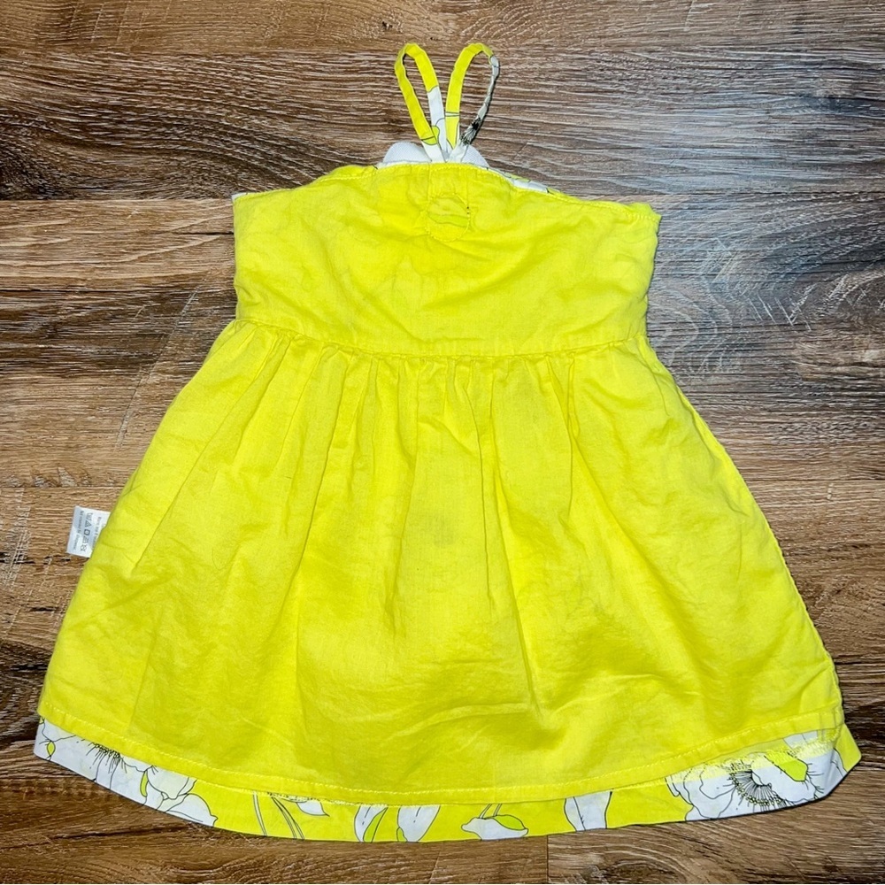 Janie and Jack Glow Lemonade Bloom Floral Ruffle Dress, Size 3-6M - Picture 12 of 13